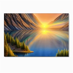 Remarkable Lake Sunset Postcards 5  X 7  (pkg Of 10) by GardenOfOphir