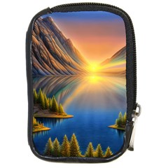 Remarkable Lake Sunset Compact Camera Leather Case by GardenOfOphir