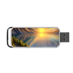 Remarkable Lake Sunset Portable Usb Flash (two Sides) by GardenOfOphir