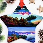 Solemn Soft Pastel Sunset Ornament (Star) Front