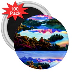 Solemn Soft Pastel Sunset 3  Magnets (100 Pack) by GardenOfOphir