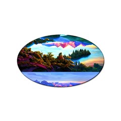 Solemn Soft Pastel Sunset Sticker Oval (10 Pack) by GardenOfOphir