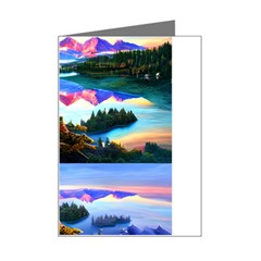 Solemn Soft Pastel Sunset Mini Greeting Card by GardenOfOphir