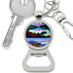 Solemn Soft Pastel Sunset Bottle Opener Key Chain by GardenOfOphir