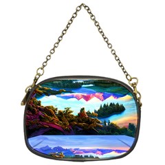 Solemn Soft Pastel Sunset Chain Purse (one Side) by GardenOfOphir