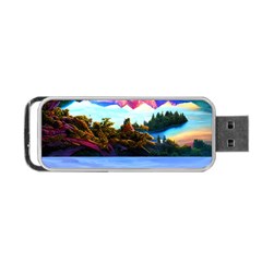 Solemn Soft Pastel Sunset Portable Usb Flash (two Sides) by GardenOfOphir