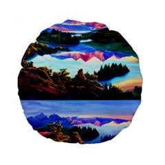 Solemn Soft Pastel Sunset Standard 15  Premium Round Cushions by GardenOfOphir