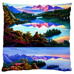 Solemn Soft Pastel Sunset Standard Premium Plush Fleece Cushion Case (one Side) by GardenOfOphir