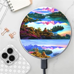 Solemn Soft Pastel Sunset Wireless Fast Charger(white) by GardenOfOphir