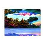 Solemn Soft Pastel Sunset One Side Premium Plush Fleece Blanket (Mini) 35 x27  Blanket Front