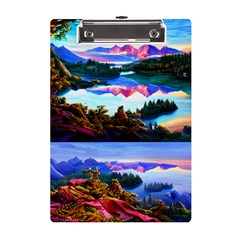 Solemn Soft Pastel Sunset A5 Acrylic Clipboard by GardenOfOphir