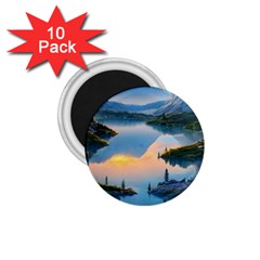 Somber Lake Sunset 1 75  Magnets (10 Pack)  by GardenOfOphir