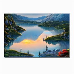 Somber Lake Sunset Postcards 5  X 7  (pkg Of 10) by GardenOfOphir