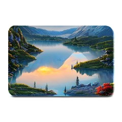 Somber Lake Sunset Plate Mats by GardenOfOphir