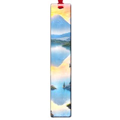 Somber Lake Sunset Large Book Marks by GardenOfOphir