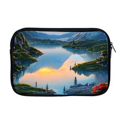 Somber Lake Sunset Apple Macbook Pro 17  Zipper Case by GardenOfOphir