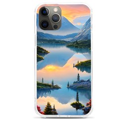 Somber Lake Sunset Iphone 12 Pro Max Tpu Uv Print Case by GardenOfOphir