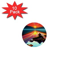 Gorgeous Sunset 1  Mini Buttons (10 Pack)  by GardenOfOphir