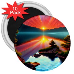 Gorgeous Sunset 3  Magnets (10 Pack)  by GardenOfOphir