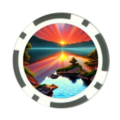 Gorgeous Sunset Poker Chip Card Guard (10 Pack) by GardenOfOphir