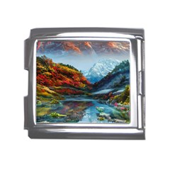 Breathtaking Landscape Scene Mega Link Italian Charm (18mm) by GardenOfOphir