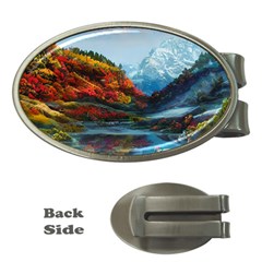 Breathtaking Landscape Scene Money Clips (oval)  by GardenOfOphir