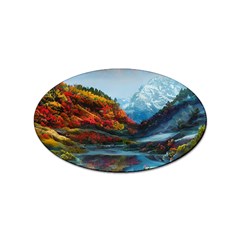 Breathtaking Landscape Scene Sticker (oval) by GardenOfOphir