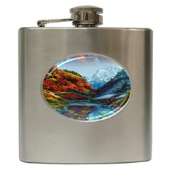 Breathtaking Landscape Scene Hip Flask (6 Oz) by GardenOfOphir