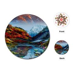 Breathtaking Landscape Scene Playing Cards Single Design (round) by GardenOfOphir