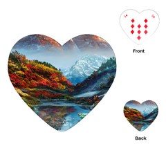 Breathtaking Landscape Scene Playing Cards Single Design (heart) by GardenOfOphir