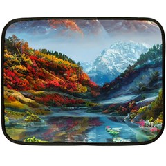 Breathtaking Landscape Scene Fleece Blanket (mini) by GardenOfOphir