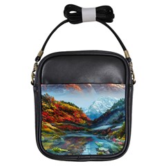 Breathtaking Landscape Scene Girls Sling Bag by GardenOfOphir