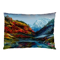 Breathtaking Landscape Scene Pillow Case (two Sides) by GardenOfOphir