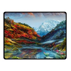 Breathtaking Landscape Scene Fleece Blanket (small) by GardenOfOphir