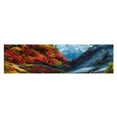 Breathtaking Landscape Scene Oblong Satin Scarf (16  X 60 ) by GardenOfOphir