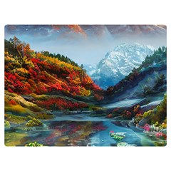 Breathtaking Landscape Scene Premium Plush Fleece Blanket (extra Small) by GardenOfOphir