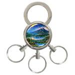 Stunning Sunset By The Lake 3-Ring Key Chain Front