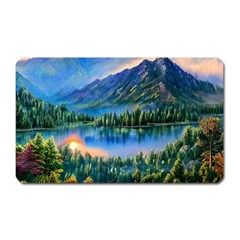 Stunning Sunset By The Lake Magnet (rectangular) by GardenOfOphir