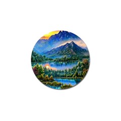 Stunning Sunset By The Lake Golf Ball Marker (10 Pack) by GardenOfOphir