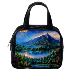 Stunning Sunset By The Lake Classic Handbag (one Side) by GardenOfOphir