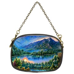 Stunning Sunset By The Lake Chain Purse (two Sides) by GardenOfOphir