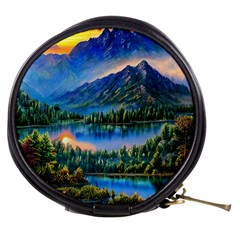 Stunning Sunset By The Lake Mini Makeup Bag by GardenOfOphir