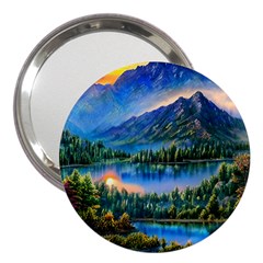 Stunning Sunset By The Lake 3  Handbag Mirrors by GardenOfOphir