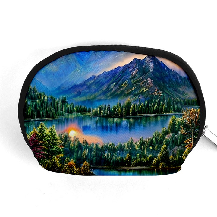 Stunning Sunset By The Lake Accessory Pouch (Medium)