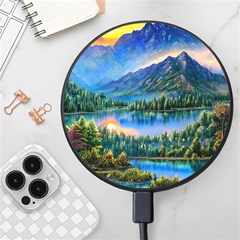 Stunning Sunset By The Lake Wireless Fast Charger(black)