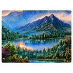 Stunning Sunset By The Lake Premium Plush Fleece Blanket (Extra Small) 40 x30  Blanket Front