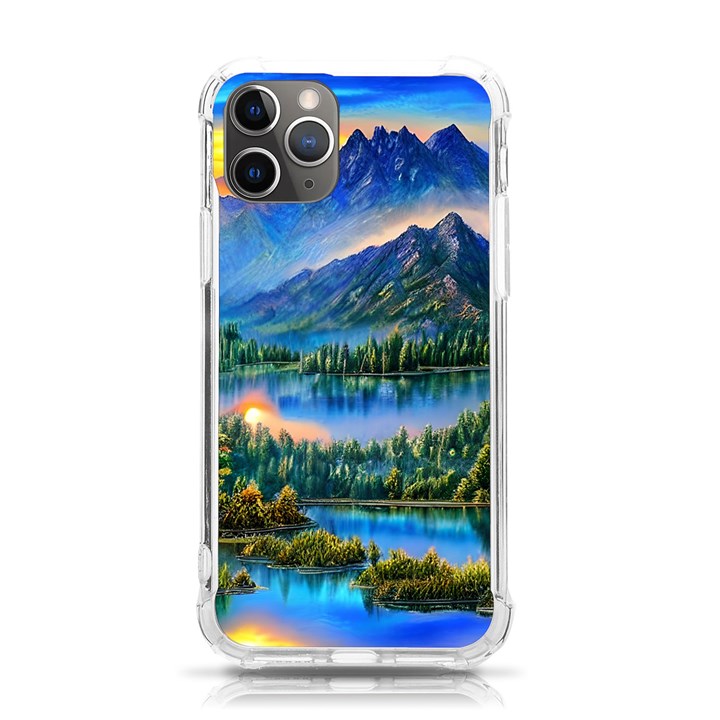 Stunning Sunset By The Lake iPhone 11 Pro 5.8 Inch TPU UV Print Case