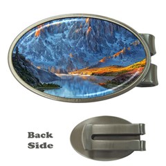 Majestic Lake Landscape Money Clips (oval)  by GardenOfOphir