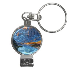 Majestic Lake Landscape Nail Clippers Key Chain by GardenOfOphir