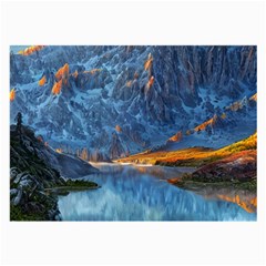 Majestic Lake Landscape Large Glasses Cloth by GardenOfOphir